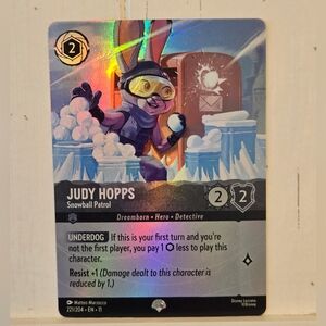 Judy Hopps - Snowball Patrol 221/204 Winterspell Holo Lorcana Disney Ch 11 Card
